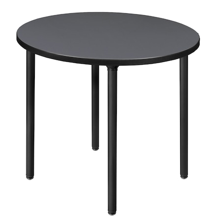 REGENCY Kee Folding Tables, 30 W, 30 L, 29 H, Wood, Metal Top, Grey TBF30RNDGYBK